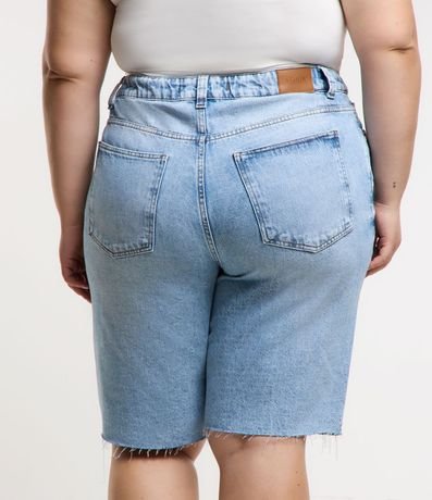Bermuda en Jeans Efecto Mármol con Bajo Acortado Curve & Plu Size 3