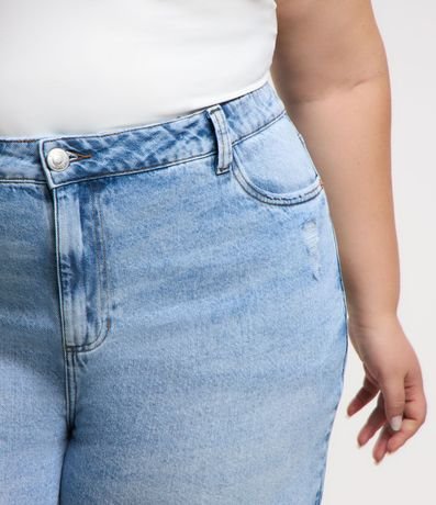 Bermuda en Jeans Efecto Mármol con Bajo Acortado Curve & Plu Size 4