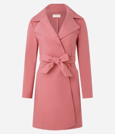 Saco Alargado en Polivelour con Cinturón de Tejido 8