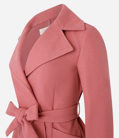 Saco Alargado en Polivelour con Cinturón de Tejido 9