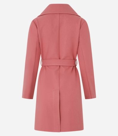 Saco Alargado en Polivelour con Cinturón de Tejido 10