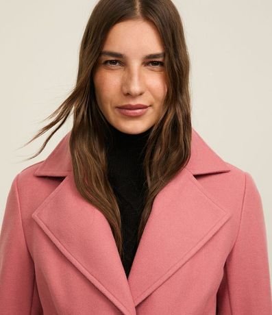 Saco Alargado en Polivelour con Cinturón de Tejido 6