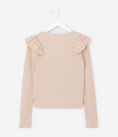 Blusa Infantil en Rib con Volados - Talle 5 a 14 años 2