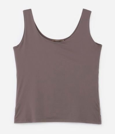 Blusa Musculosa en Poliamida con Breteles Anchos Curve & Plus Size 4