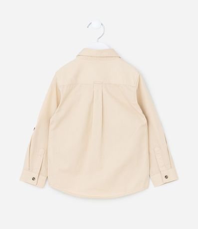 Camisa Infantil en Sarga con Patches Zorro y Dino - Talle 1 a 6 años 2