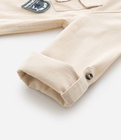 Camisa Infantil en Sarga con Patches Zorro y Dino - Talle 1 a 6 años 4