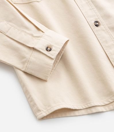 Camisa Infantil en Sarga con Patches Zorro y Dino - Talle 1 a 6 años 5