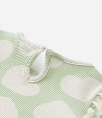 Blusa Infantil Acanalada con Volados - Talle 3 a 18 meses 4