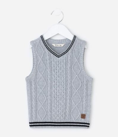 Chaleco Infantil en Punto con Textura - Talle 1 a 5 años