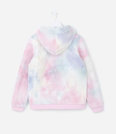Campera Infantil en Fleece Peluciada con Estampa Tie Dye - Talle 5 a 14 años 2