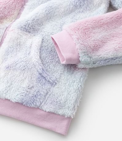 Campera Infantil en Fleece Peluciada con Estampa Tie Dye - Talle 5 a 14 años 3