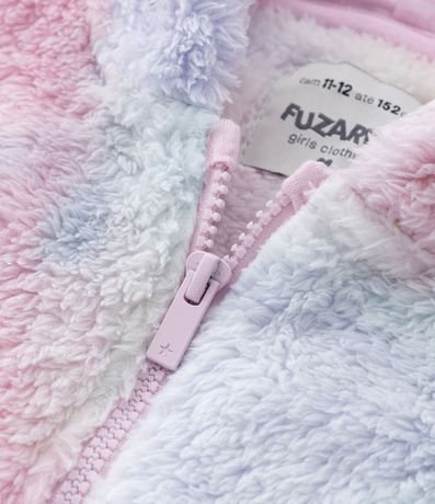 Campera Infantil en Fleece Peluciada con Estampa Tie Dye - Talle 5 a 14 años 4