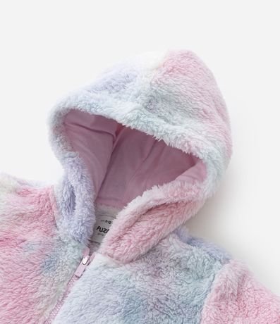Campera Infantil en Fleece Peluciada con Estampa Tie Dye - Talle 5 a 14 años 5
