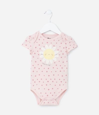 Body Infantil con Estampa de Flor - RN a 18 meses