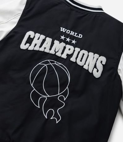 Campera Bomber Infantil con Bordado Frente y Espalda - Talle 5 a 14  Anos 9