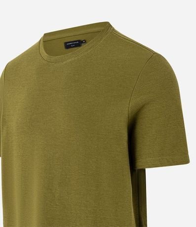 Remera Slim en Algodón con Textura Acanalada 2