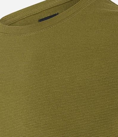 Remera Slim en Algodón con Textura Acanalada 4