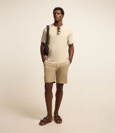 Remera Slim en Algodón con Textura Acanalada 2