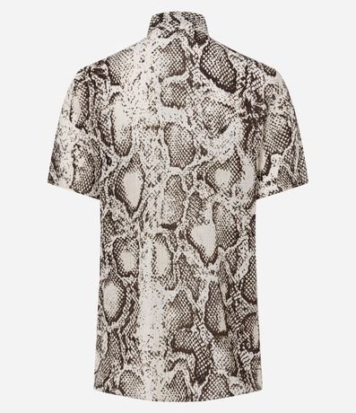 Blusa en Chiffon con Cuello Lazo y Estampa de Serpiente 8