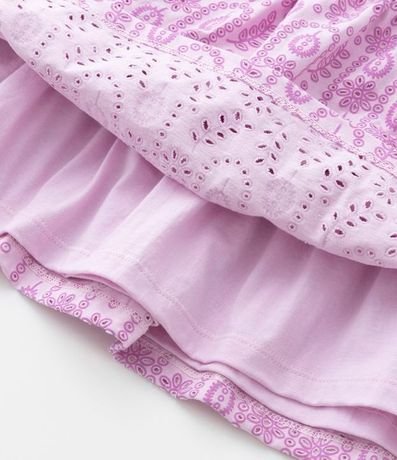 Pollera Infantil con Volados Broderie - Talle 5 a 14 años 5