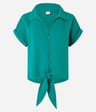 Camisa en Viscosa con Lazo en el Bajo 9