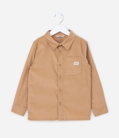 Camisa Infantil en Terciopelo Cotelê con pequeño bolsillo - Talle 1 a 6 años