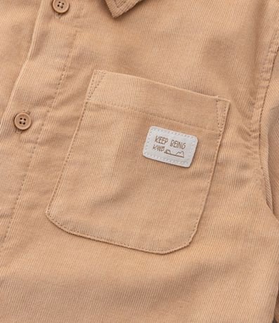 Camisa Infantil en Terciopelo Cotelê con pequeño bolsillo - Talle 1 a 6 años 5