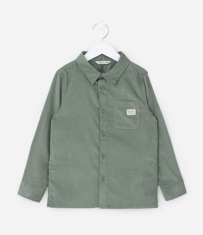 Camisa Infantil en Terciopelo Cotelê con pequeño bolsillo - Talle 1 a 6 años