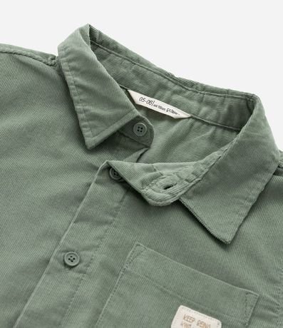 Camisa Infantil en Terciopelo Cotelê con pequeño bolsillo - Talle 1 a 6 años 4