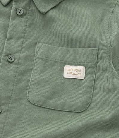 Camisa Infantil en Terciopelo Cotelê con pequeño bolsillo - Talle 1 a 6 años 7