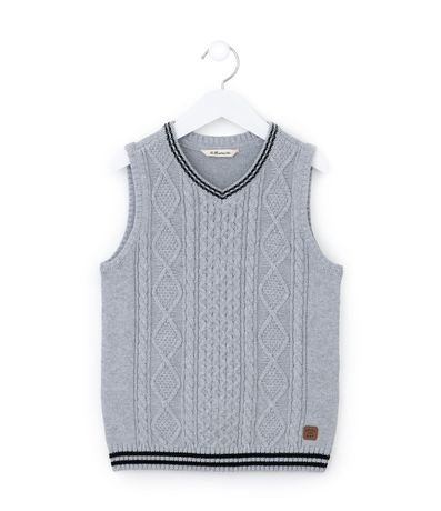 Chaleco Infantil en Punto con Textura - Talle 1 a 5 años 1