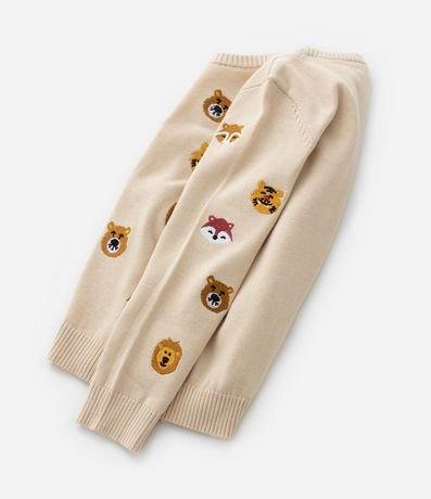 Suéter Infantil de Punto con Bordado de Animalitos - Talle 1 a 5 años 4