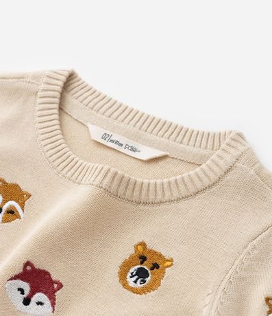 Suéter Infantil de Punto con Bordado de Animalitos - Talle 1 a 5 años 6