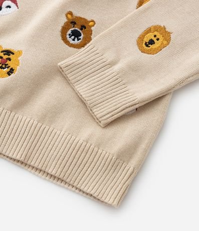 Suéter Infantil de Punto con Bordado de Animalitos - Talle 1 a 5 años 7