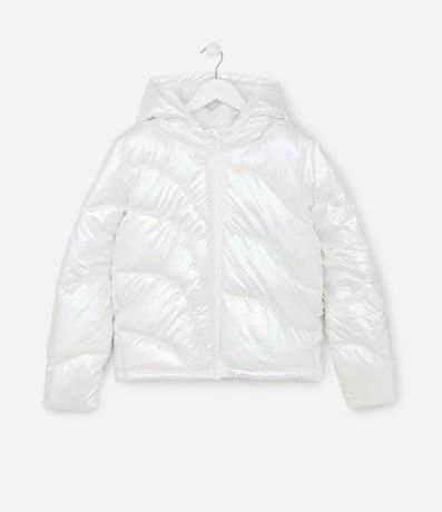 Campera Puffer Infantil Holográfica - Talle 5 a 14 años