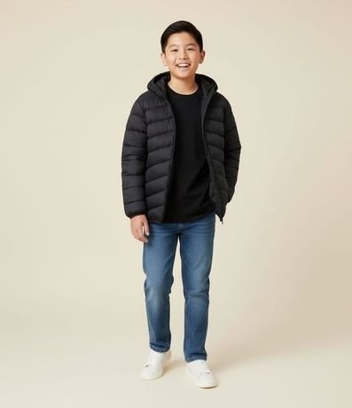 Campera Ultraleve Infantil con Capucha - Talle 5 a 14 años