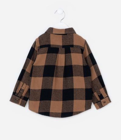 Camisa Infantil en Franela con Estampa de Cuadros - Talle 1 a 5 años 2