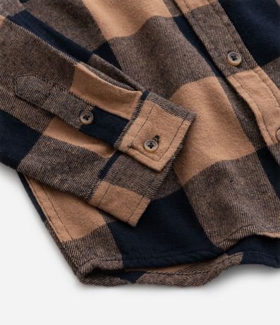 Camisa Infantil en Franela con Estampa de Cuadros - Talle 1 a 5 años 4