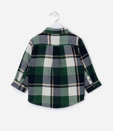 Camisa Infantil en Franela con Estampa de Cuadros - Talle 1 a 6 años 2