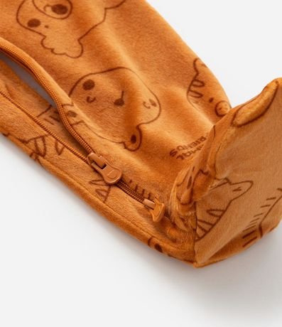 Mono Largo Infantil en Plush con Estampa Animalitos y Pie Cerrado - Talle RN a 24 meses 4