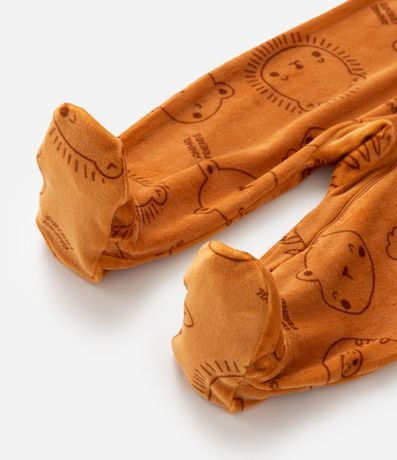 Mono Largo Infantil en Plush con Estampa Animalitos y Pie Cerrado - Talle RN a 24 meses 6