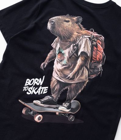 Remera Infantil con Estampa de Carpincho Skater - Talle 5 a 14 años 6