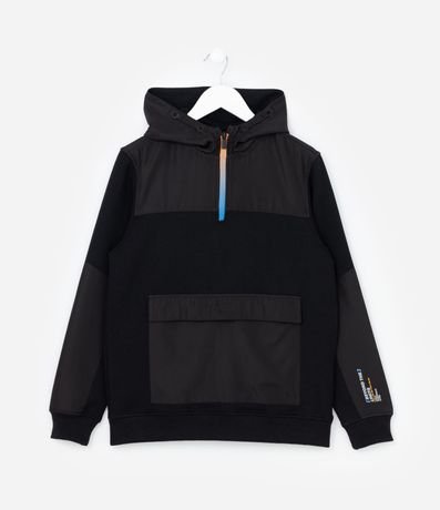 Saco Infantil en Algodón con Cremallera Contrastante - Talle 5 a 14 años