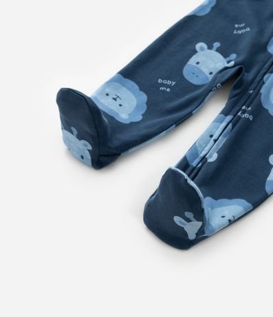 Mono Infantil en Suedine con Pie y Estampa Animalitos - Talle RN a 24 meses 5