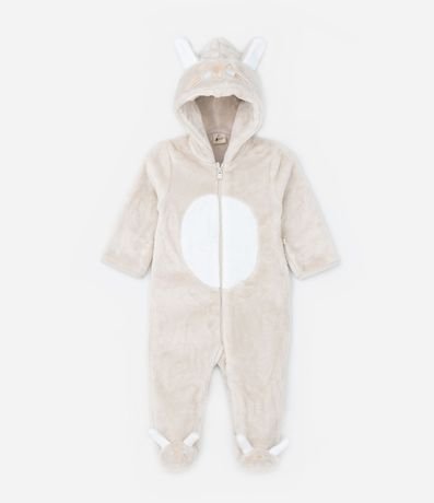 Mono Infantil en Fleece con Capucha y Orejitas - Talle 0 a 24 meses