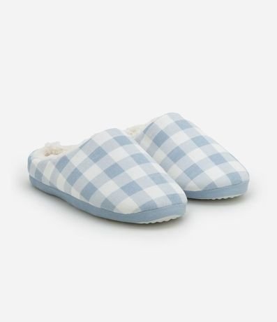 Pantufla Cerrada con Estampado de Cuadros 2