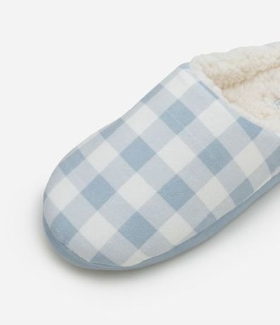 Pantufla Cerrada con Estampado de Cuadros 4