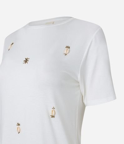 Blusa en Viscosa con Abalorios y Caracoles 6