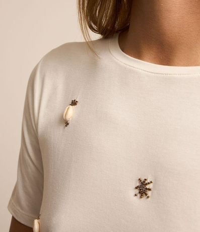 Blusa en Viscosa con Abalorios y Caracoles 4