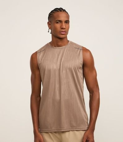 Musculosa Regular Deportiva con Estampa Heat Print